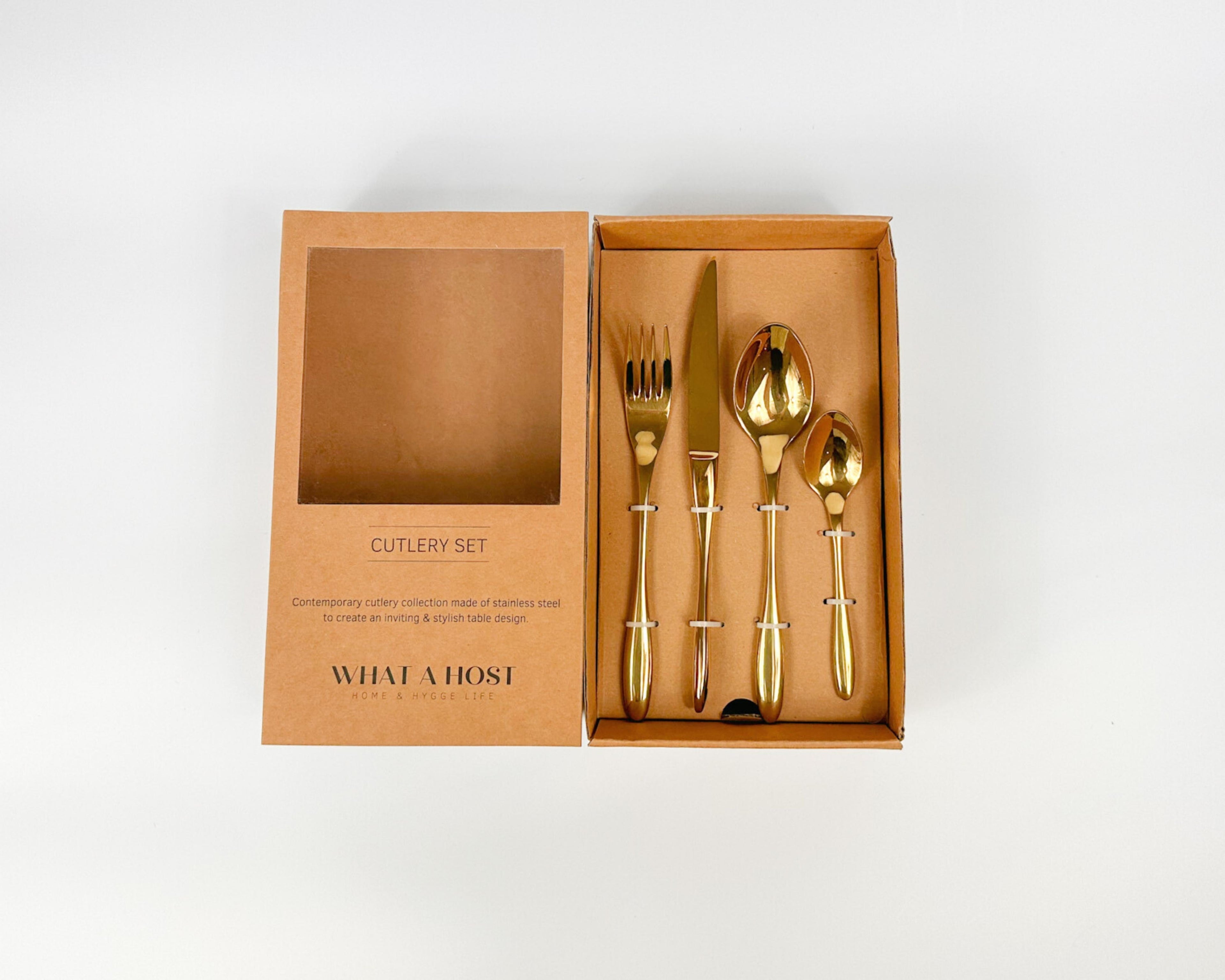 Milan Gold Stainless Steel Cutlery Sets x16/24 pieces-1