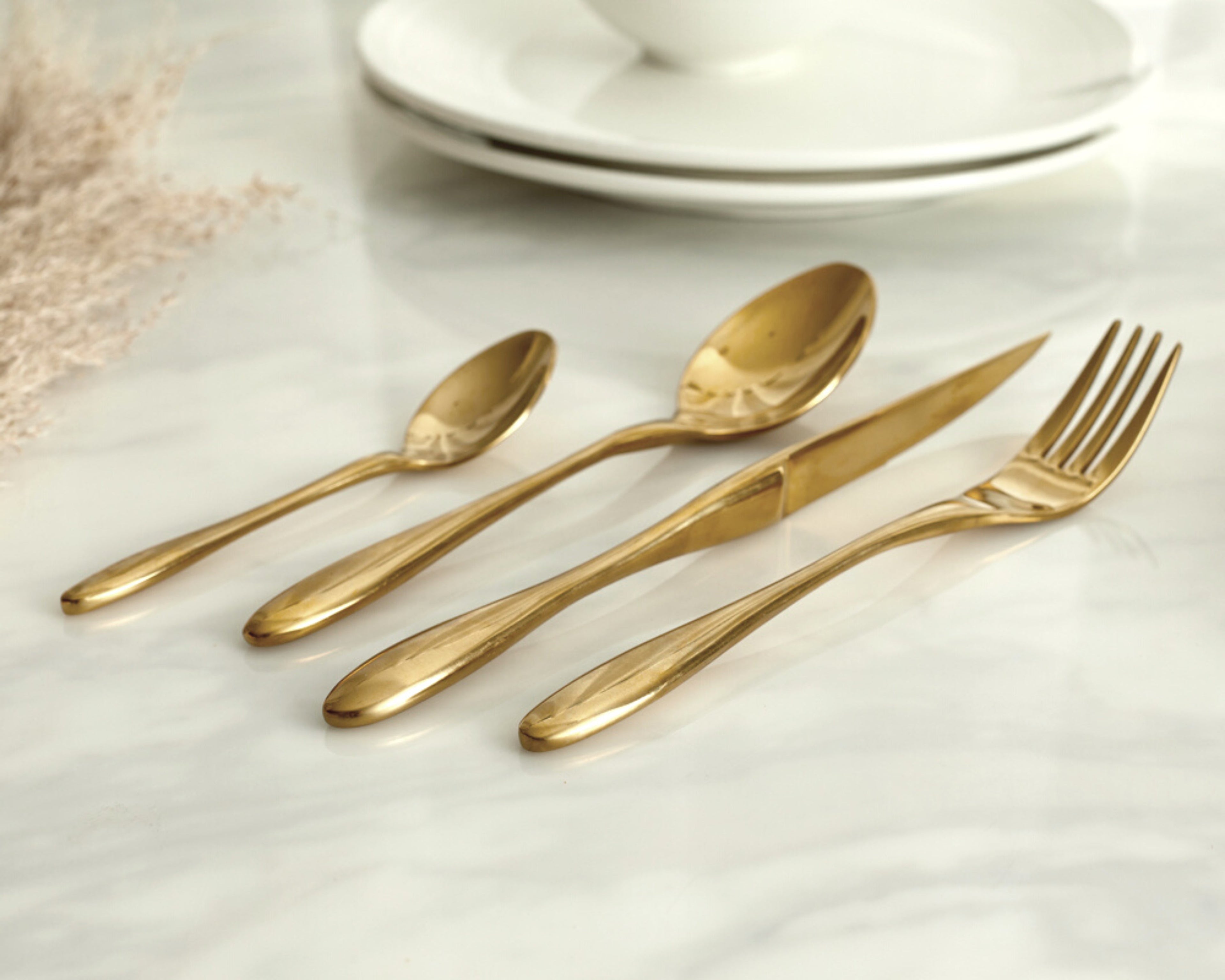 Milan Gold Stainless Steel Cutlery Sets x16/24 pieces-3