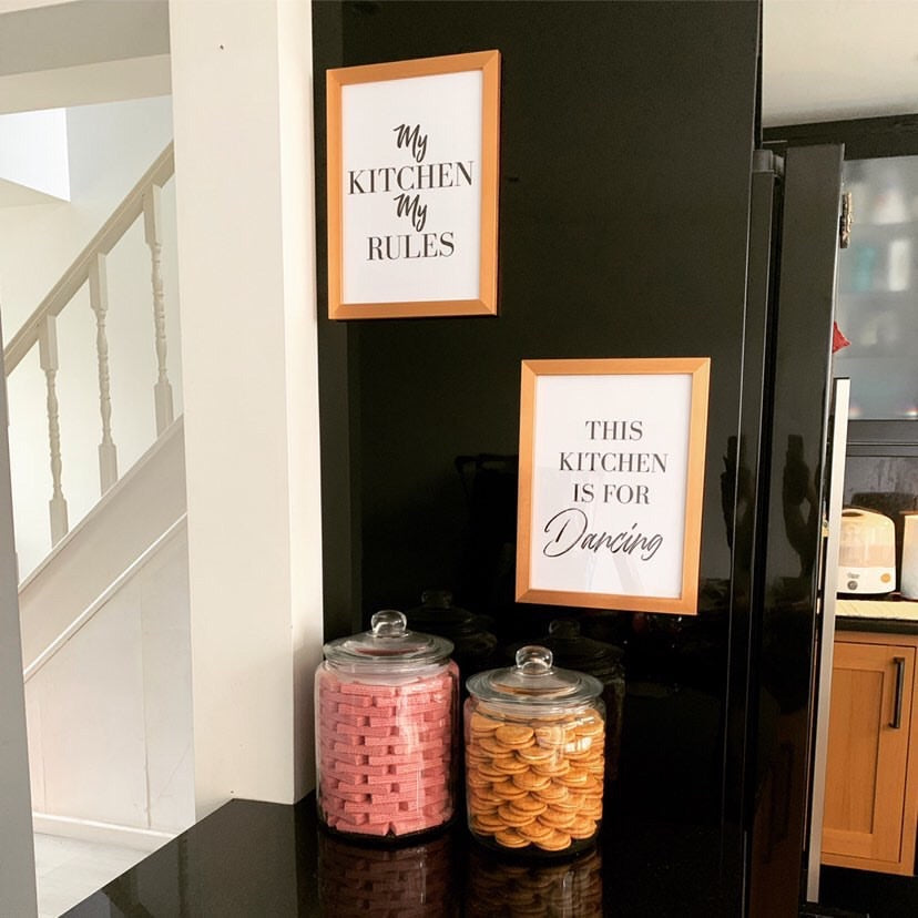 My Kitchen My Rules Simple Kitchen Funny Wall Decor Print-1