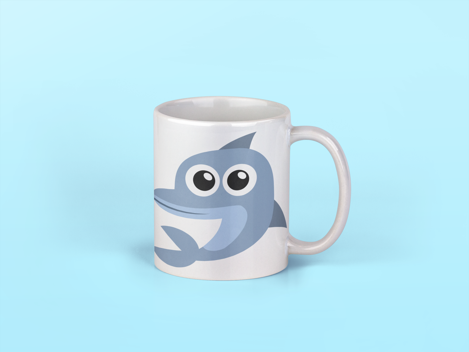 Adorable Shark Sea Animal Personalised Your Name Gift Mug-2