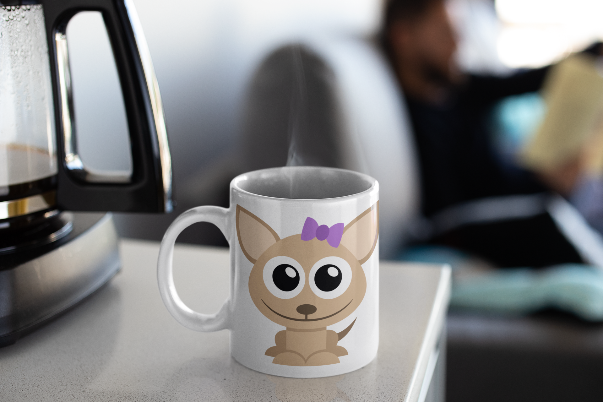 Adorable Mouse Personalised Your Name Gift Mug-4