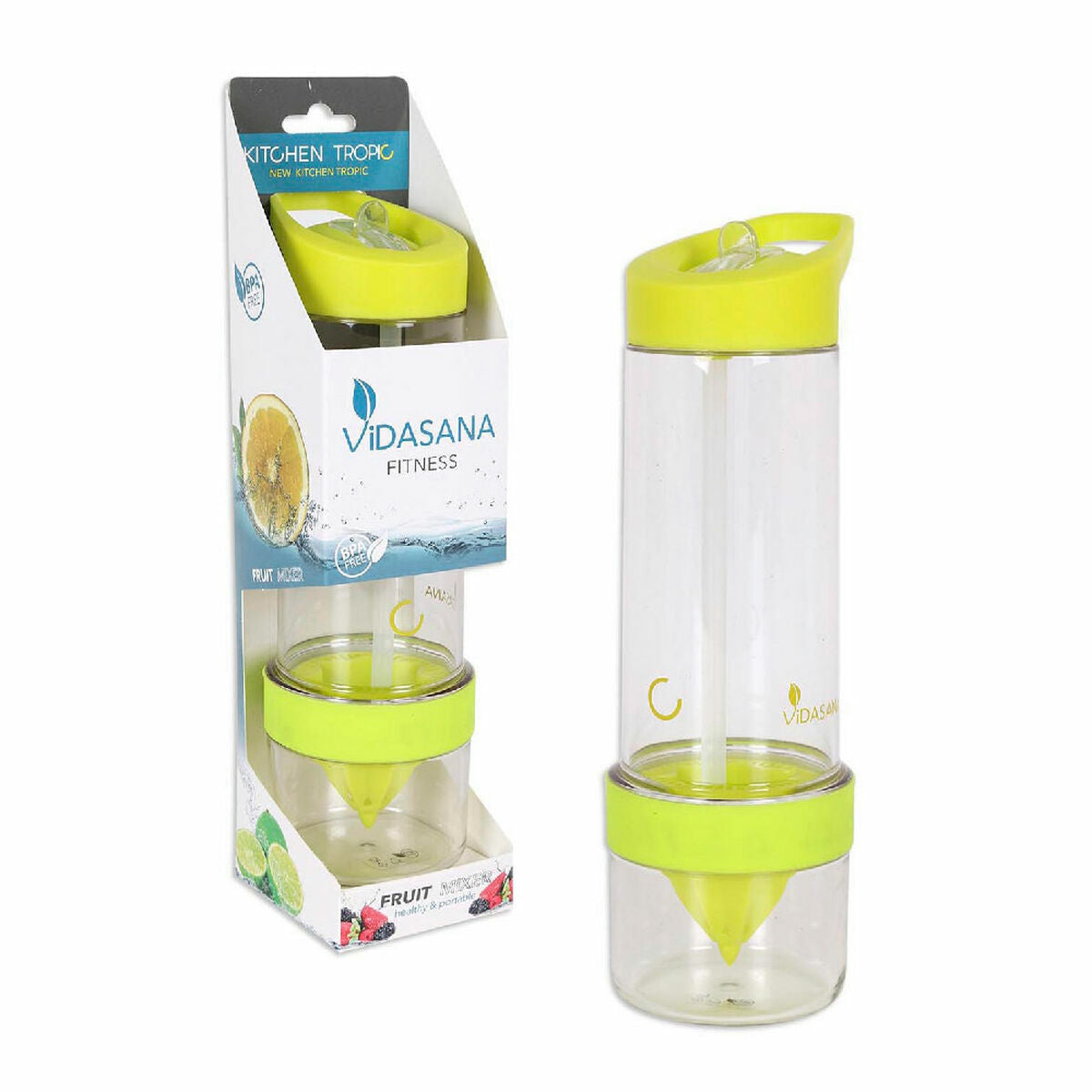 Bottle Kitchen Tropic Yellow 7,5 x 24,5 cm Mixer (2 Units)-1