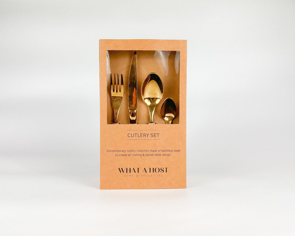 Milan Gold Stainless Steel Cutlery Sets x16/24 pieces-2