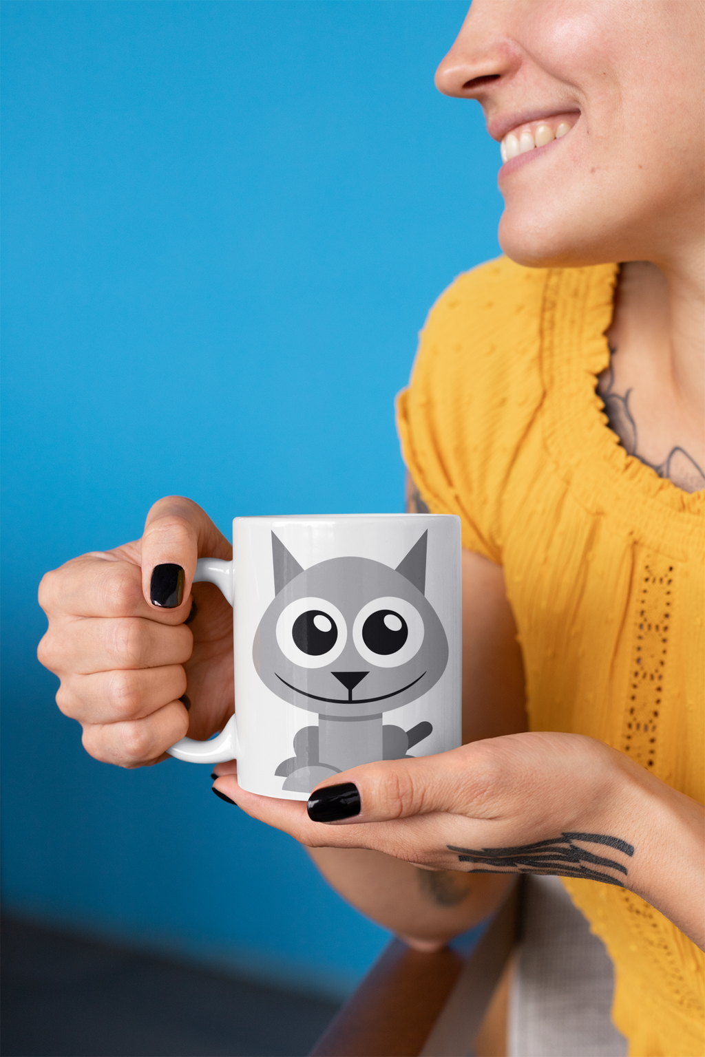 Adorable Mouse Personalised Your Name Gift Mug-3