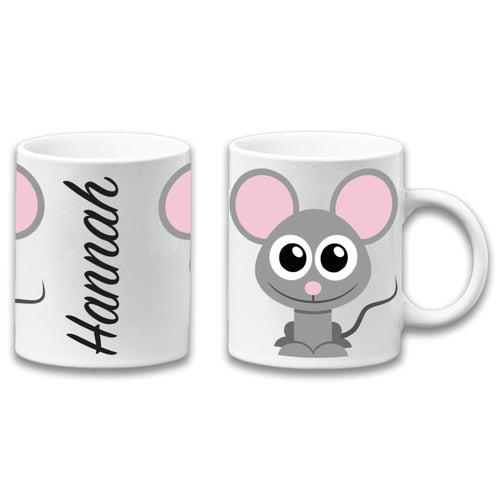 Adorable Mouse Personalised Your Name Gift Mug-0